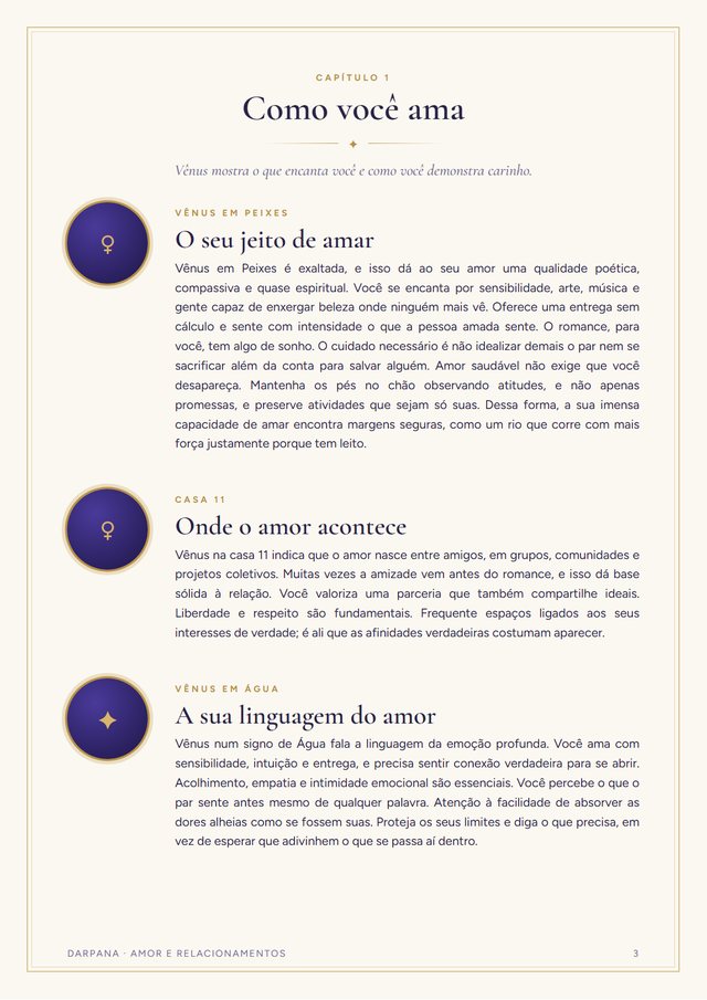 Como você ama: página de amostra do Amor e Relacionamentos